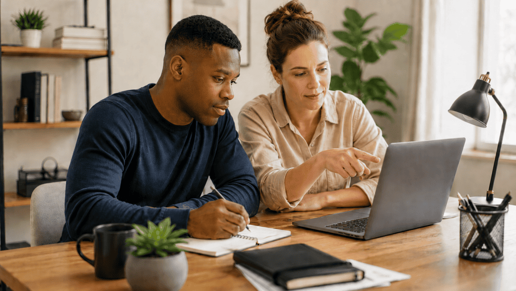 A beginner learns how to build trust in affiliate marketing through honest guidance.